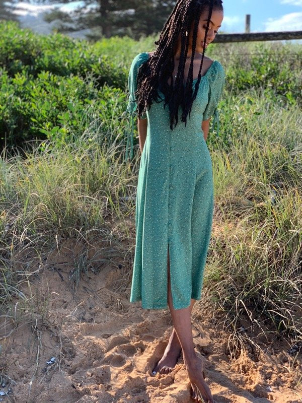 Amaya Vintage Floral Dress - All The Wild Rose - Sustainable Style All The Wild Roses Amaya Vintage Floral Dress - All The Wild Rose - Sustainable Style All The Wild Roses