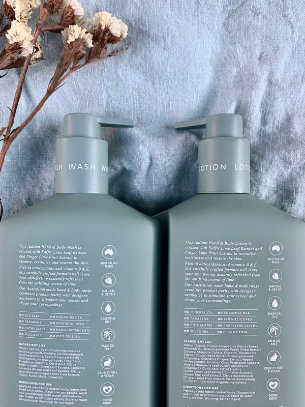 Natural Hand & Body Wash + Lotion Duo (Sage)