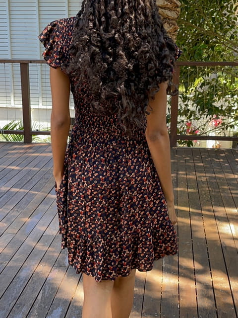 Bridie Vintage-Inspired Floral Short Dress