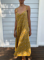 Nila Golden Floral Cotton Dress-7-4