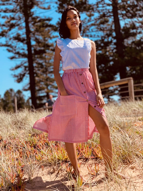 Ally Gingham Skirt