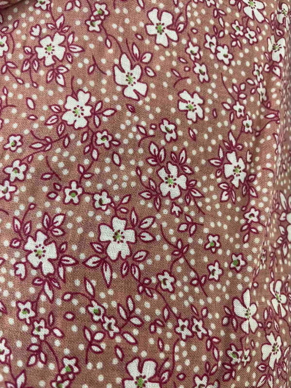 Arabella Terracotta Vintage Print Cotton Dress