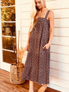 Arabella Vintage Black Floral Cotton Dress
