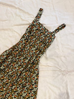 Arabella Vintage Black Floral Cotton Dress