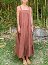 Arabella Terracotta Vintage Print Cotton Dress