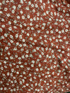 Arabella Terracotta Vintage Print Cotton Dress