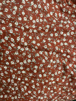 Arabella Terracotta Vintage Print Cotton Dress