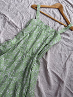 Arabella Green Floral Cotton Dress