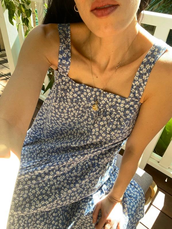 Arabella Vintage Indigo Floral Dress