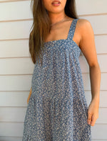 Arabella Vintage Indigo Floral Dress
