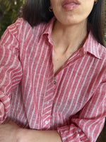 Birkin Linen Red Stripe Shirt