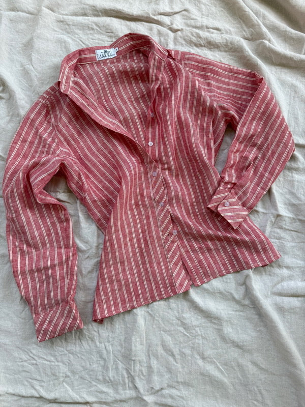 Birkin Linen Red Stripe Shirt