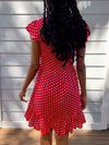 Bridie Red Polka-Dot Short Dress
