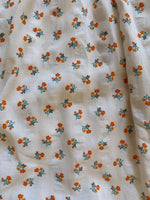 Cecilie White Cotton Floral Dress