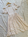 Cecilie White Cotton Floral Dress