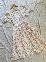 Cecilie White Cotton Floral Dress