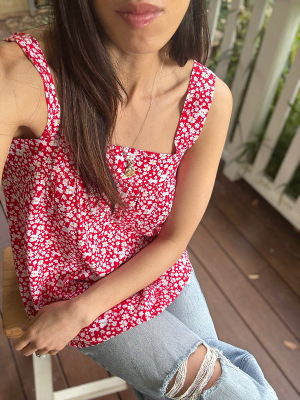 Cecile Red Reversible Camisole