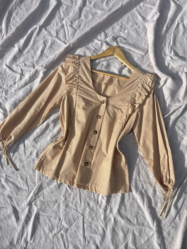 Chloe Gingham Long sleeve Top