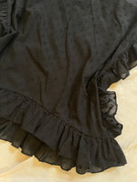 Dali Black Cotton Embroidered Top