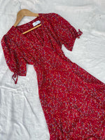 Dylan Red Floral Midi Dress