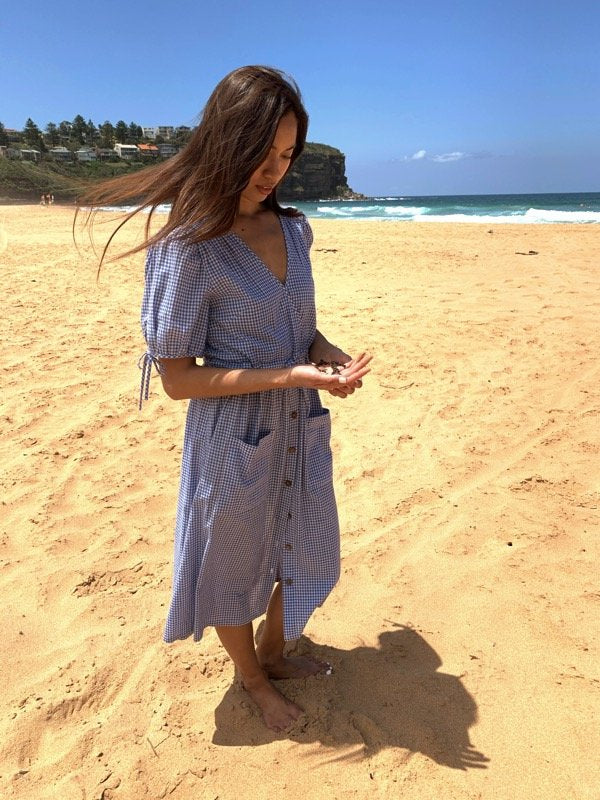 Gaia Blue Cotton Dress-6
