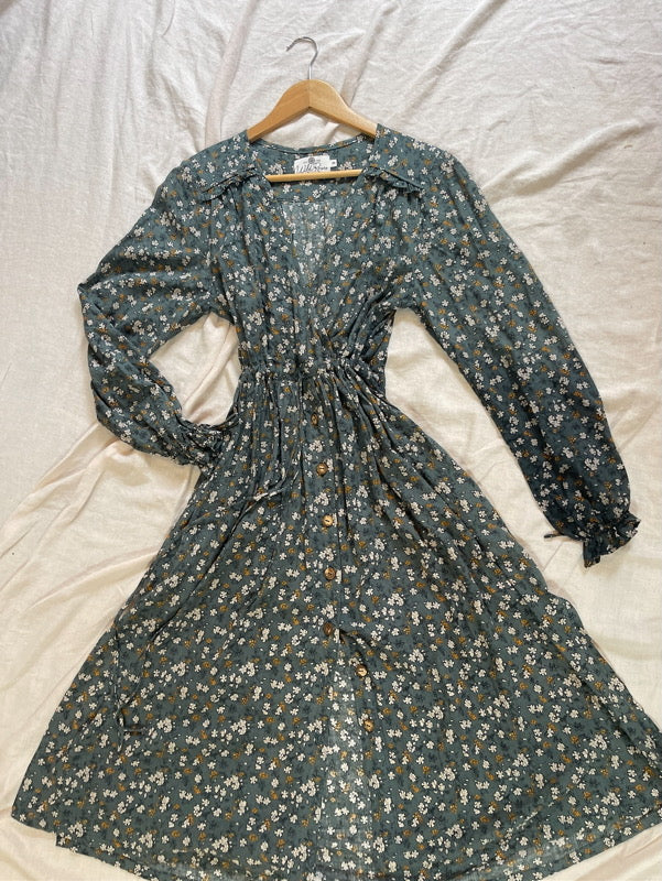 Keli Floral Long Sleeve Midi-Dress