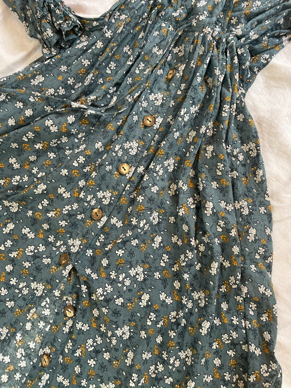 Keli Floral Long Sleeve Midi-Dress