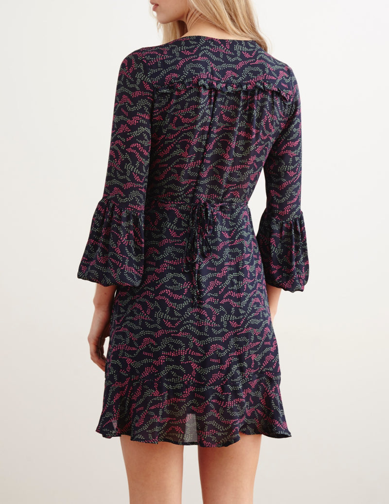 Margot Long Sleeve Short Wrap Dress