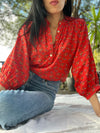 Marlow Red Floral Long Sleeved Top