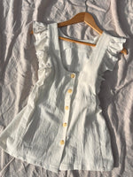 Mia White Cotton Reversible Top