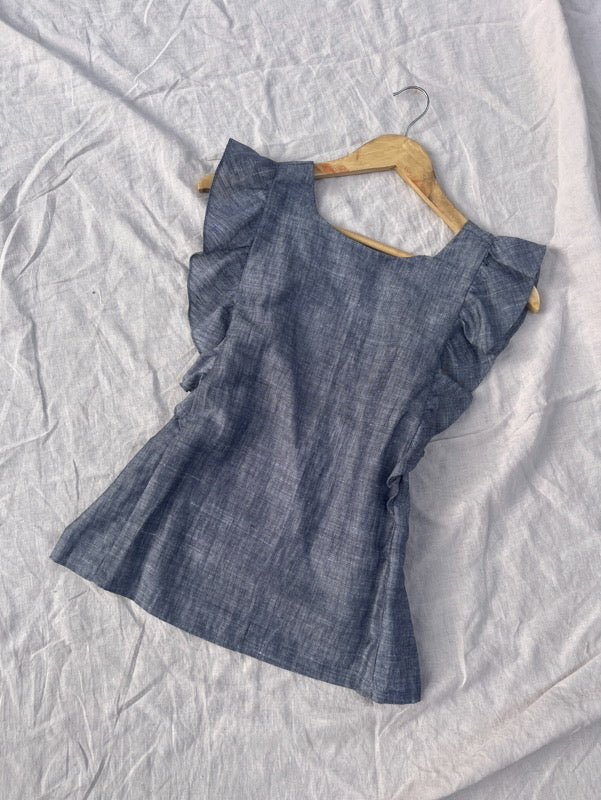 Mia Handwoven Linen Reversible Top