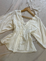 Natalia White Cotton Blouse