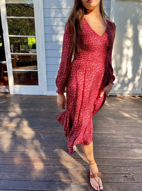 Sierra Navy Long-Sleeved Dress