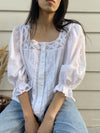 VIntage Cotton Lace Embroidered Blouse