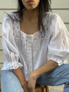 VIntage Cotton Lace Embroidered Blouse