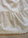 Vintage White Cotton Embroidered Skirt 2