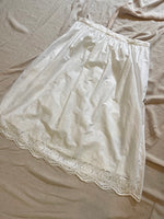 Vintage White Cotton Embroidered Skirt 3