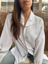 Vintage White Cotton Long Sleeve Shirt