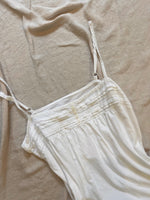 Vintage White Crop Cotton Camisole 1