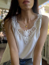 Vintage White Sleeveless Top