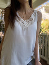Vintage White Sleeveless Top