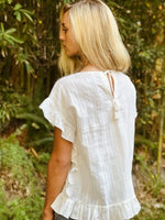 Dali Black Cotton Embroidered Top