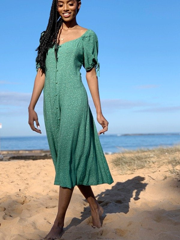 Amaya Vintage Floral Dress - All The Wild Rose - Sustainable Style All The Wild Roses Amaya Vintage Floral Dress - All The Wild Rose - Sustainable Style All The Wild Roses