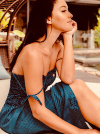 Alexa Navy Polka Dot Dress