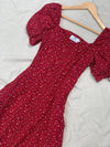 Amaya Red Vintage Floral Dress