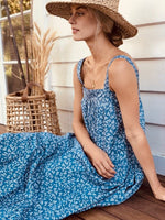 Arabella Vintage Indigo Floral Dress-1-5