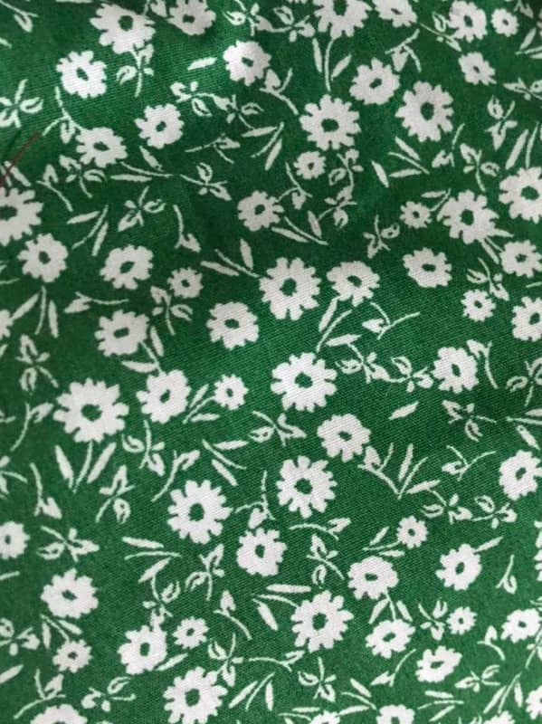 Arabella Vintage Green Floral Cotton Dress