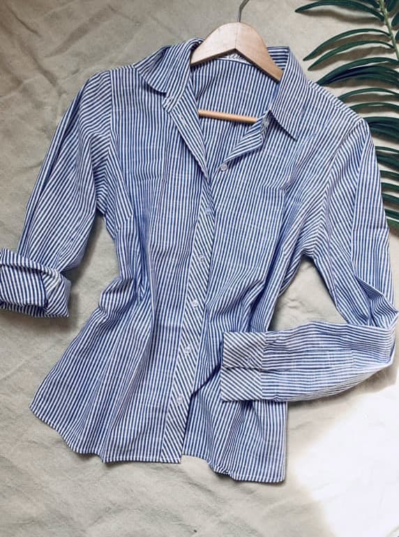 Birkin Linen Black Stripe Shirt