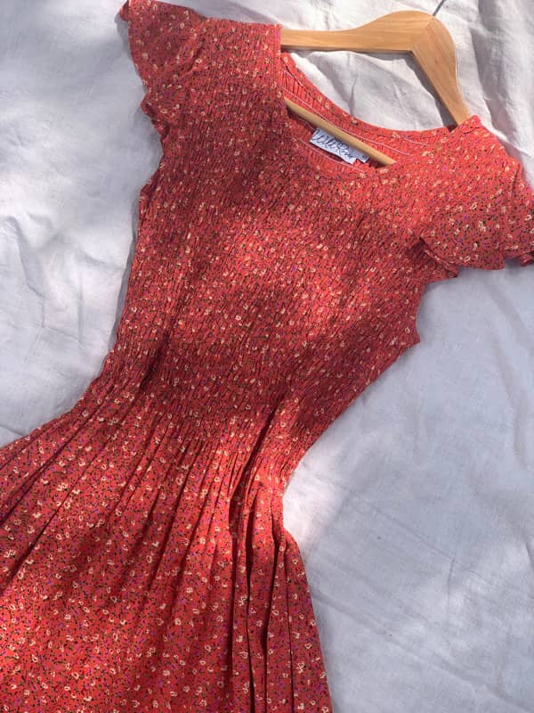 Bridie Red Clay Vintage-Inspired Dress