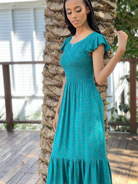 Bridie Green Vintage-Inspired Dress